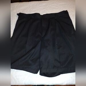 Mens Dockers Dress Shorts Golf Adjustable Waist Black Size 38 Pleated